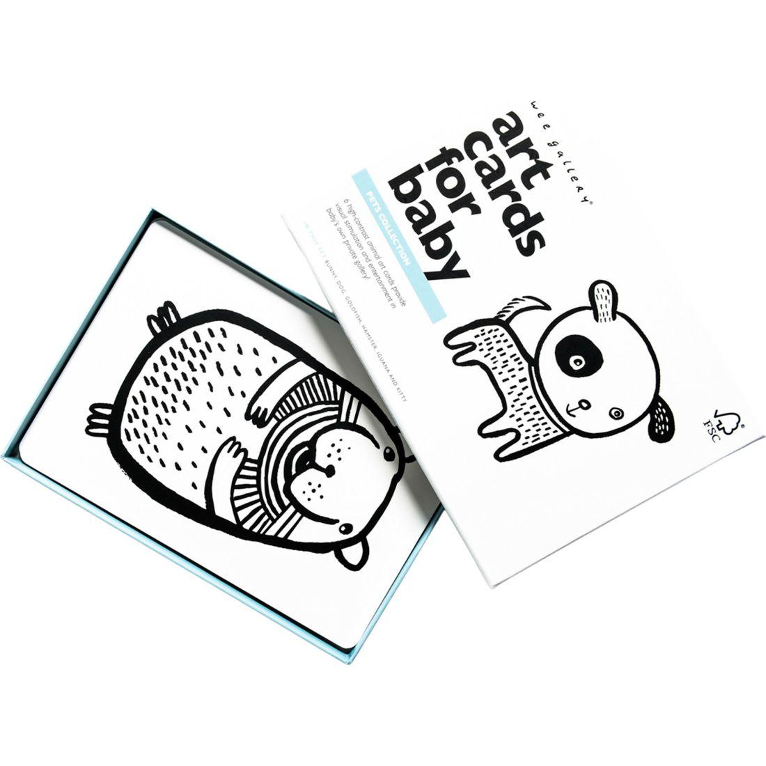 Pets Art Cards For Baby | Infant Development Baby & Toddler Black