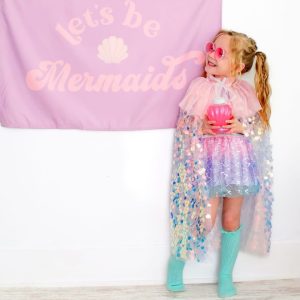 Pink Mermaid Shimmer Cape, Pink | Play Tents & Playhouses Imaginative Learning Pink