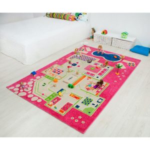 Play House 3-D Activity Mat, Pink Large | Activity Rugs Activity Rugs Activity Rugs