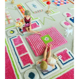 Play House 3-D Activity Mat, Pink Medium | Activity Rugs Activity Rugs Activity Rugs