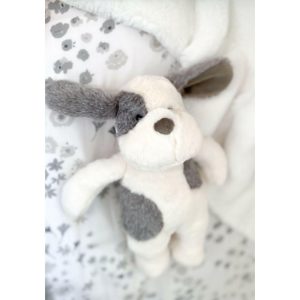 Polka Dot Floppy Dog, Grey | Plush Baby & Toddler Grey