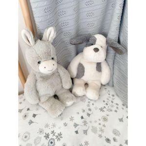 Polka Dot Floppy Dog, Grey | Plush Baby & Toddler Grey