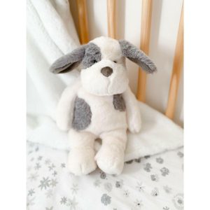 Polka Dot Floppy Dog, Grey | Plush Baby & Toddler Grey