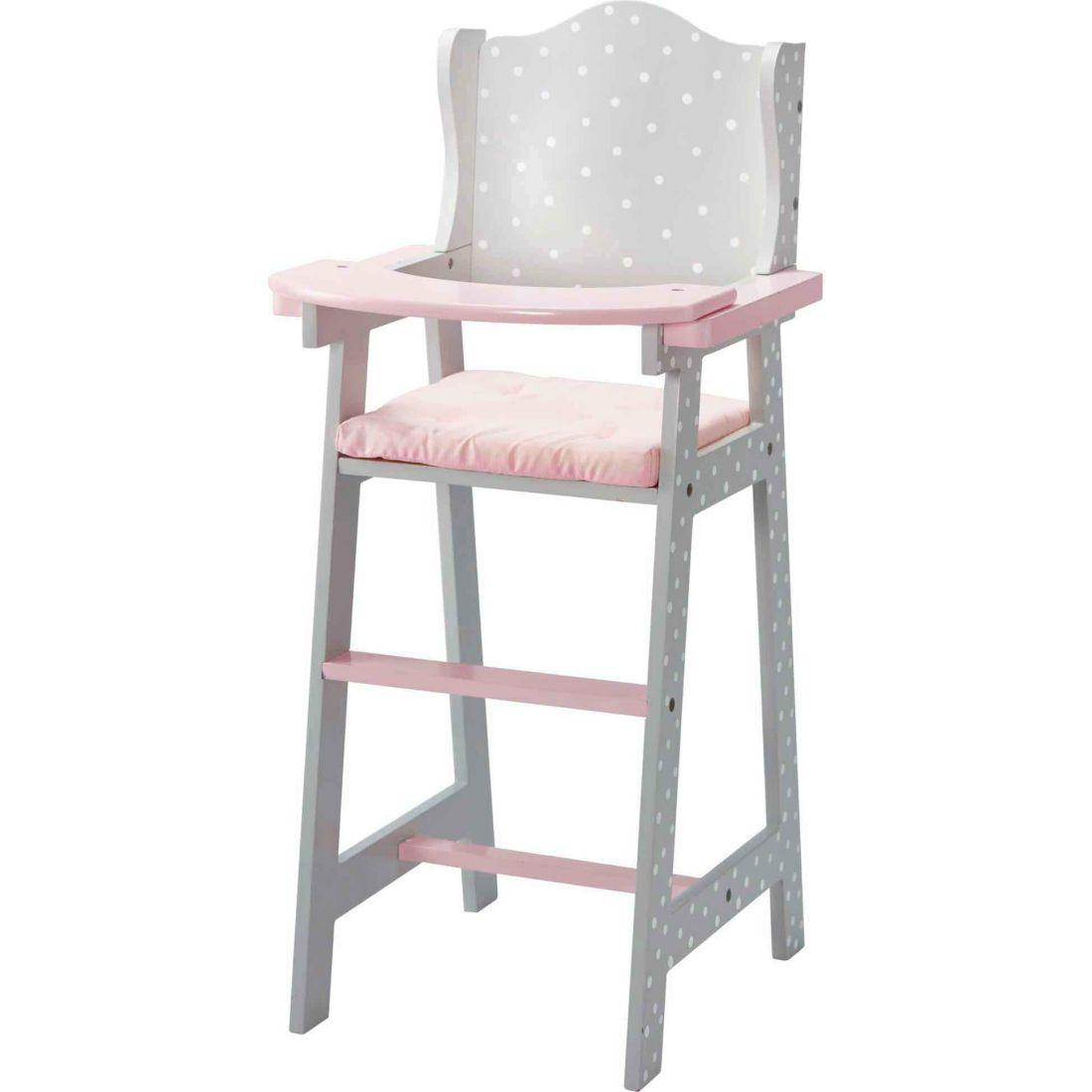 Polka Dots Princess Baby Doll High Chair, Grey | Dolls & Doll Accessories Dolls & Doll Accessories Dolls & Doll Accessories