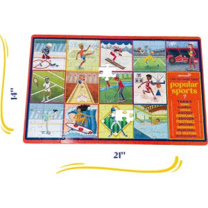 Popular Sports 100 Piece Kids Puzzle Multicultural | Puzzles Imaginative Learning Puzzles