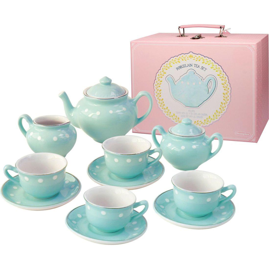 Porcelain Tea Set, Mint | Play Food & Accessories Kids Green