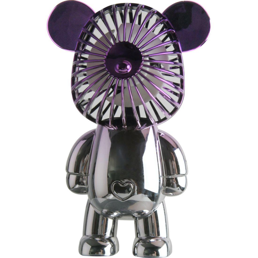 Portable Rechargable Bear Fan W 3 Speeds Silver | Tech Toys Kids Tech Toys