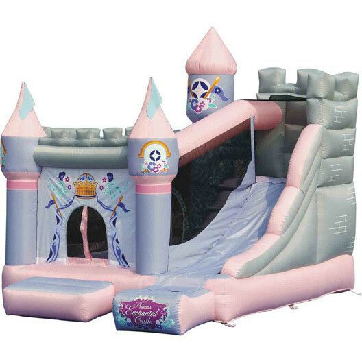 Princess Enchanted Castle With Slide Bounce House | Outdoor Playsets & Playgrounds Outdoor Multi