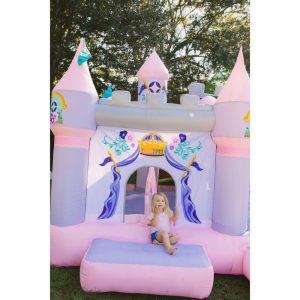 Princess Enchanted Castle With Slide Bounce House | Outdoor Playsets & Playgrounds Outdoor Multi