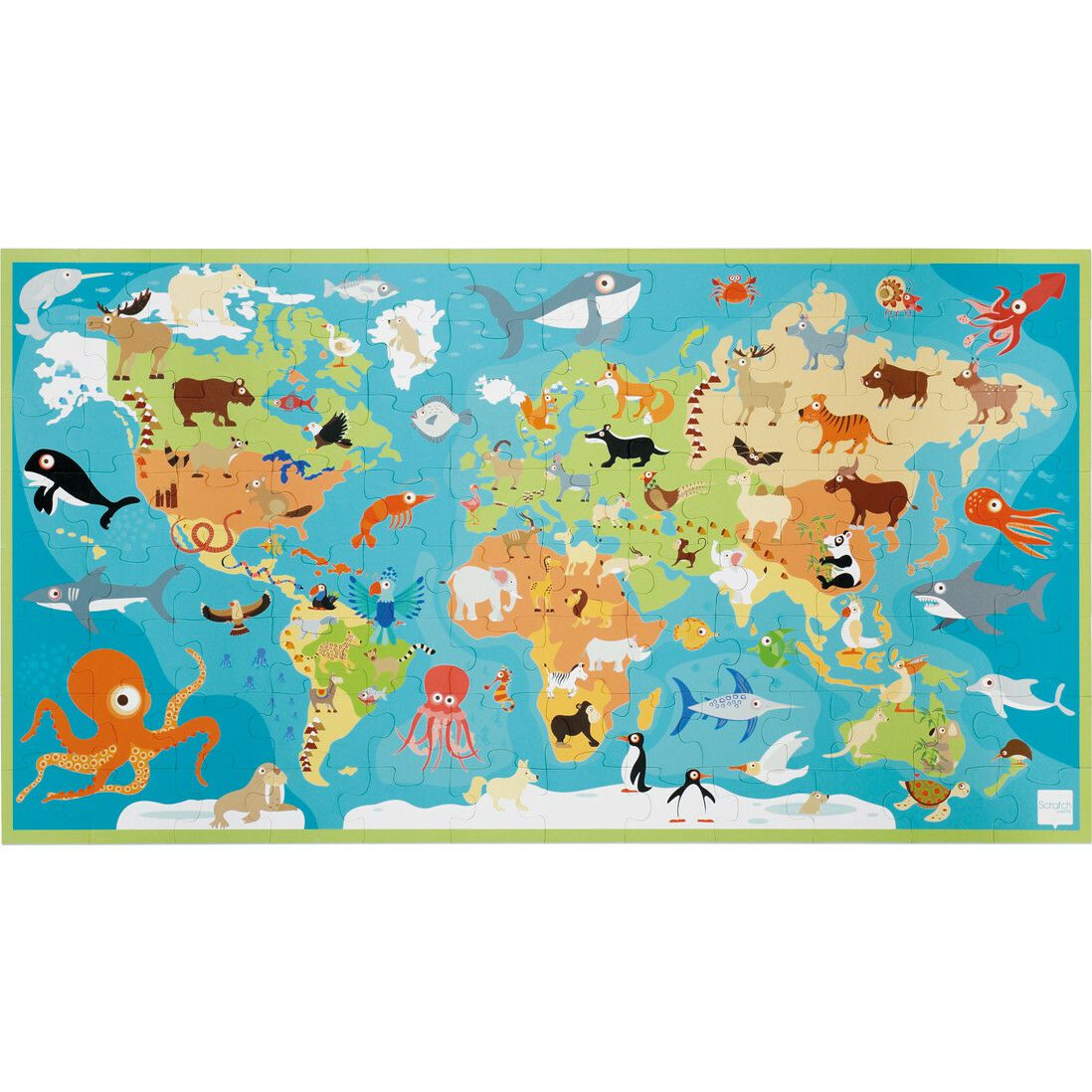 Puzzle Animals Of The World Xxl 100 Pcs | Puzzles Imaginative Learning Multi