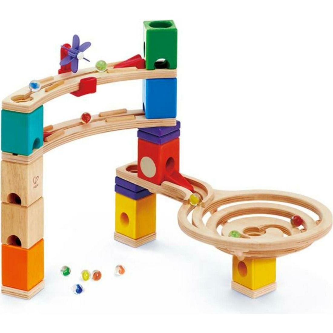 Quadrilla Wooden Marble Run Diy Construction, 58 Pieces | Games Games Games