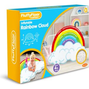 Rainbow Cloud Fluffy Floor Cushion | Play Room Activity Gyms & Playmats Multi