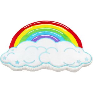 Rainbow Cloud Fluffy Floor Cushion | Play Room Activity Gyms & Playmats Multi