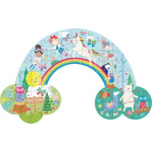 Rainbow Fairy Rainbow Shaped 80-Piece Puzzle | Puzzles Imaginative Learning Multi