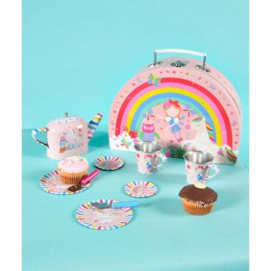 Rainbow Fairy Tin Tea Set | Play Food & Accessories Kids Multi