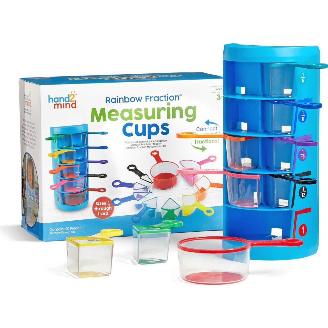 Rainbow Fraction Measuring Cups (Set Of 9) | Educational Toys Educational Toys Educational Toys