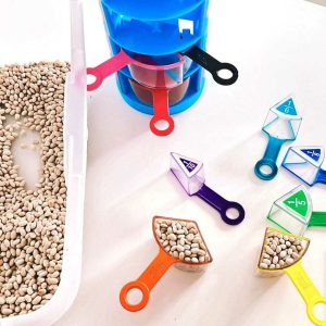 Rainbow Fraction Measuring Cups (Set Of 9) | Educational Toys Educational Toys Educational Toys