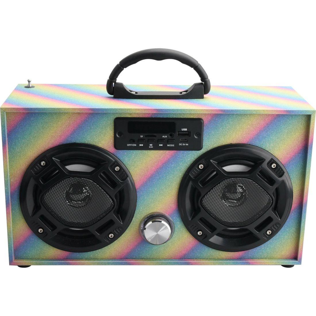 Rainbow Glitter Bluetooth Boombox | Tech Toys Kids Multi