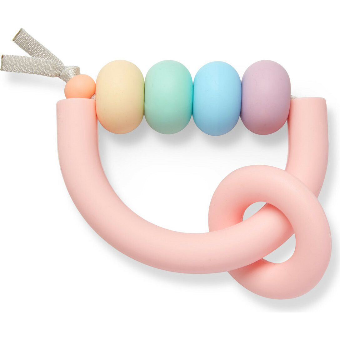 Rainbow Sherbet Arch Ring Teether | Teethers & Rattles Baby & Toddler Pink