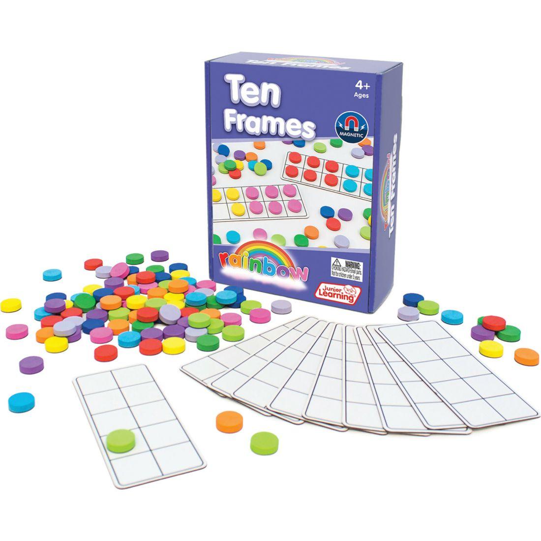 Rainbow Ten Frames – Magnetic Activities Learning Set | STEM Toys Kids Multi