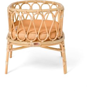 Rattan Doll Crib, Natural/Clay | Dollhouses & Accessories Dollhouses & Accessories Dollhouses & Accessories