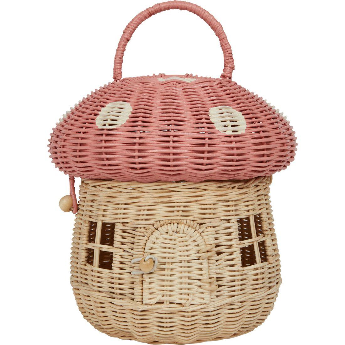 Rattan Mushroom Basket, Musk | Dollhouses & Accessories Dollhouses & Accessories Dollhouses & Accessories