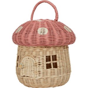 Rattan Mushroom Basket, Musk | Dollhouses & Accessories Dollhouses & Accessories Dollhouses & Accessories