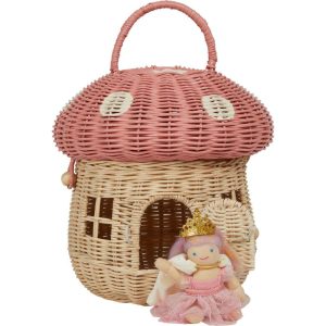 Rattan Mushroom Basket, Musk | Dollhouses & Accessories Dollhouses & Accessories Dollhouses & Accessories