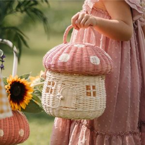 Rattan Mushroom Basket, Musk | Dollhouses & Accessories Dollhouses & Accessories Dollhouses & Accessories