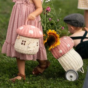 Rattan Mushroom Basket, Musk | Dollhouses & Accessories Dollhouses & Accessories Dollhouses & Accessories