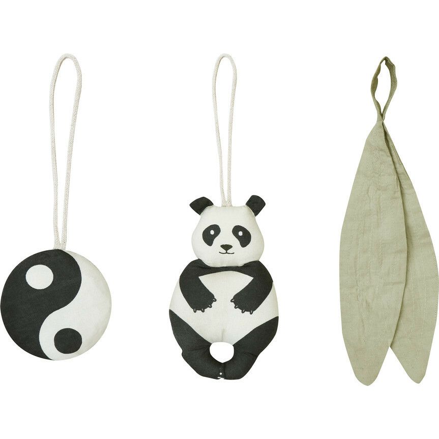 Rattle Toy Hangers, Panda (Set Of 3) | Teethers & Rattles Baby & Toddler Teethers & Rattles