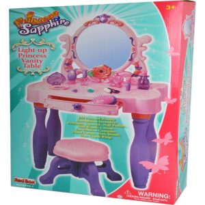 Red Box Pretend Play Light Up Princess Vanity Table | Play Food & Accessories Kids Multi