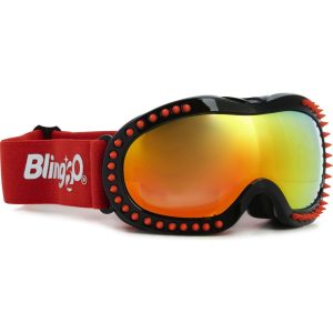 Red Spike Black Frame Ski Goggle | Sports Outdoor Black