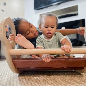 Rocker Climber Arch, Red Oak | Baby Rocking Horses Baby & Toddler Baby Rocking Horses