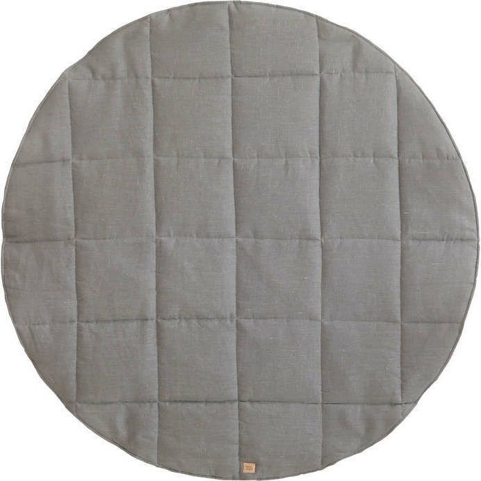 Round Play Mat, Grey Linen | Activity Gyms & Playmats Activity Gyms & Playmats Activity Gyms & Playmats