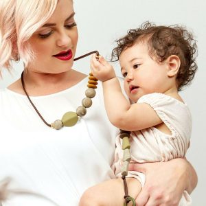 Saddle Signature Teething Necklace | Teethers & Rattles Baby & Toddler Brown