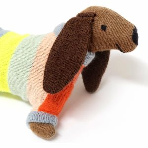 Sausage Dog Baby Rattle | Teethers & Rattles Baby & Toddler Brown