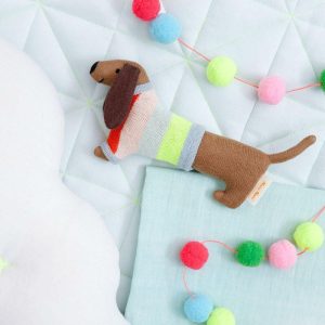 Sausage Dog Baby Rattle | Teethers & Rattles Baby & Toddler Brown