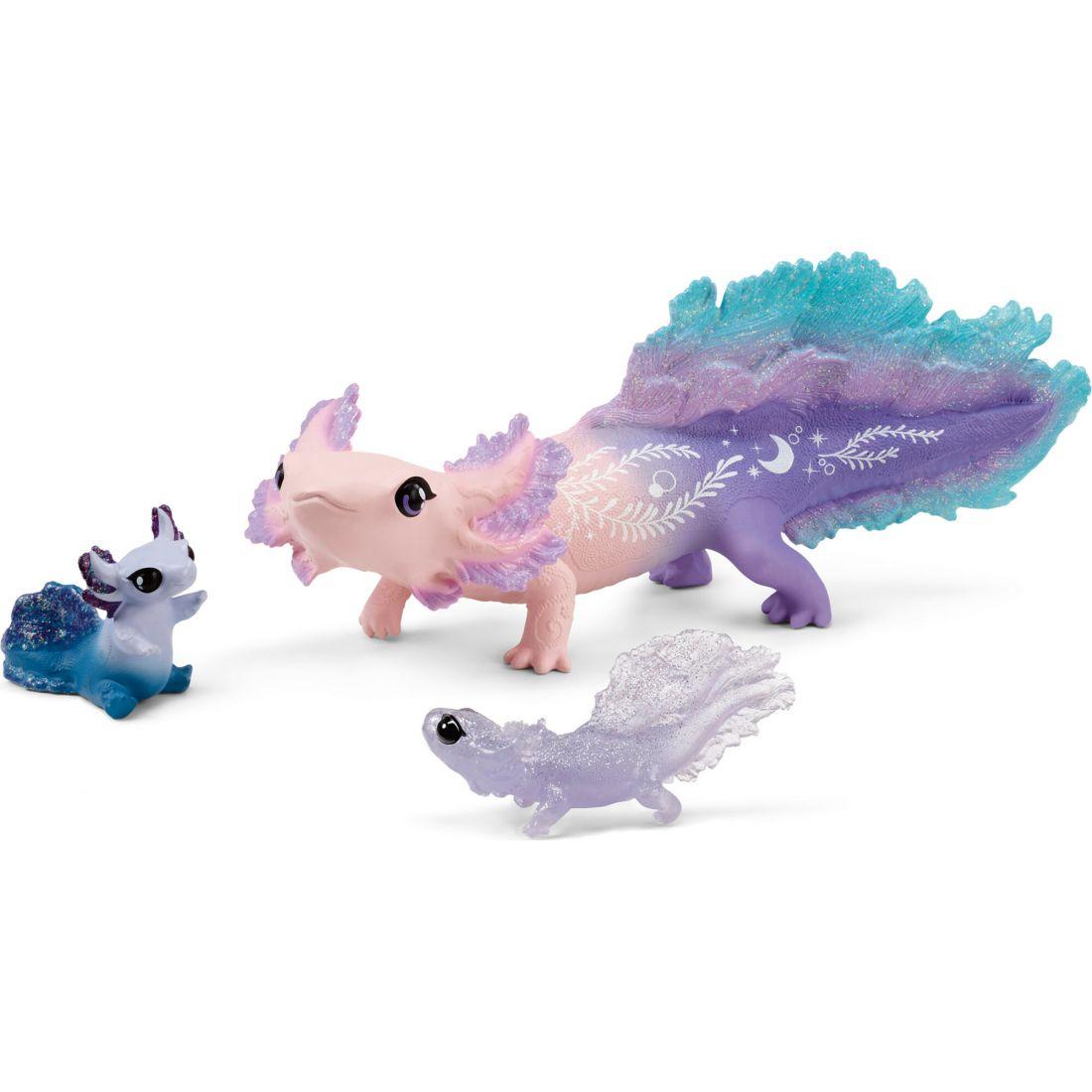 Schleich Bayala: Axolotl Discovery Set – 3 Figures, Magical Figurine Playset | Toy Figures & Playsets Imaginative Learning Multi