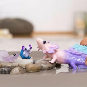 Schleich Bayala: Axolotl Discovery Set – 3 Figures, Magical Figurine Playset | Toy Figures & Playsets Imaginative Learning Multi