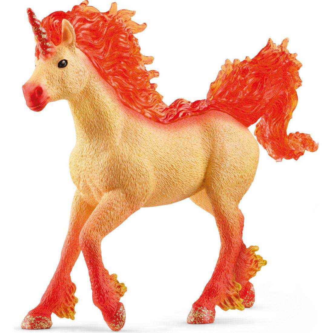 Schleich Bayala: Elementa Fire Unicorn Stallion – Magical Figurine | Toy Figures & Playsets Imaginative Learning Multi