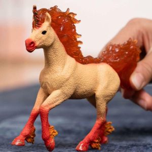 Schleich Bayala: Elementa Fire Unicorn Stallion – Magical Figurine | Toy Figures & Playsets Imaginative Learning Multi