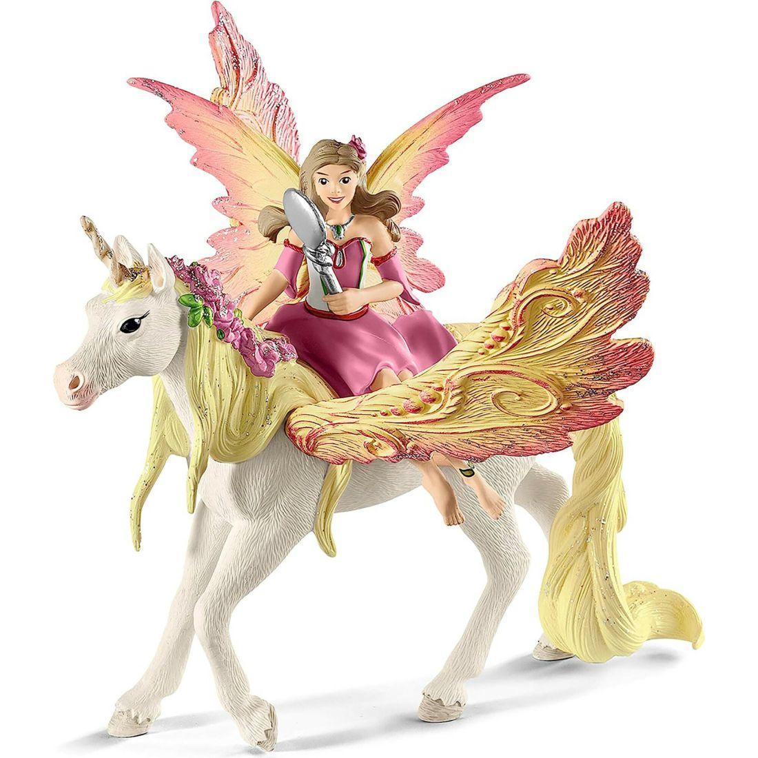 Schleich Bayala: Fairy Feya With Pegasus Unicorn – 3Pc Figurine Playset | Toy Figures & Playsets Imaginative Learning Multi