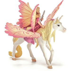 Schleich Bayala: Fairy Feya With Pegasus Unicorn – 3Pc Figurine Playset | Toy Figures & Playsets Imaginative Learning Multi