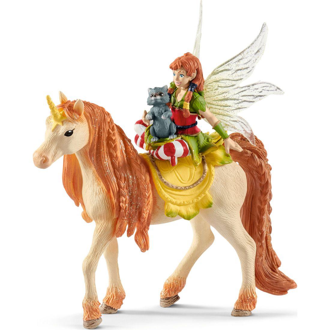 Schleich Bayala: Fairy Marween Doll With Glitter Unicorn – 3Pc Figurine Playset | Toy Figures & Playsets Imaginative Learning Multi