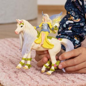 Schleich Bayala: Fairy Sera With Blossom Unicorn – 3Pc Figurine Playset | Toy Figures & Playsets Imaginative Learning Multi