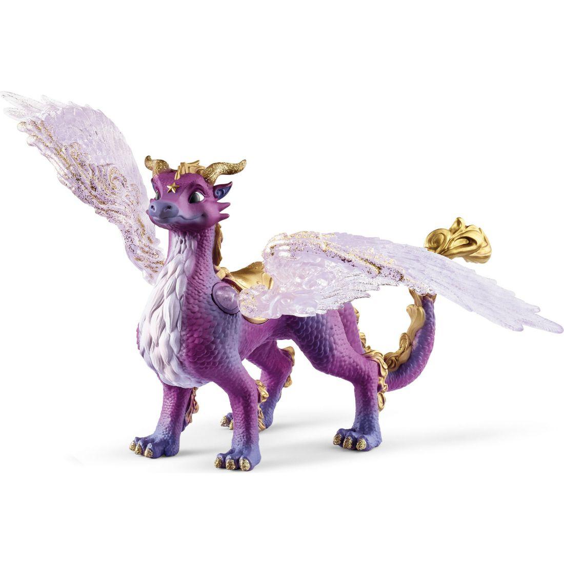 Schleich Bayala: Night Sky Dragon Purple & Gold Figurine | Toy Figures & Playsets Imaginative Learning Blue