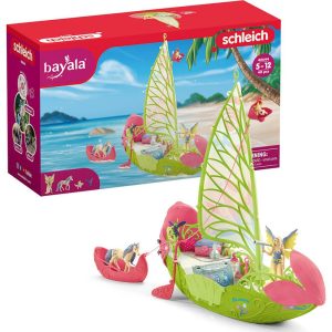 Schleich Bayala: Sera’S Magical Flower Boat Playset, 40 Pieces | Toy Figures & Playsets Imaginative Learning Blue