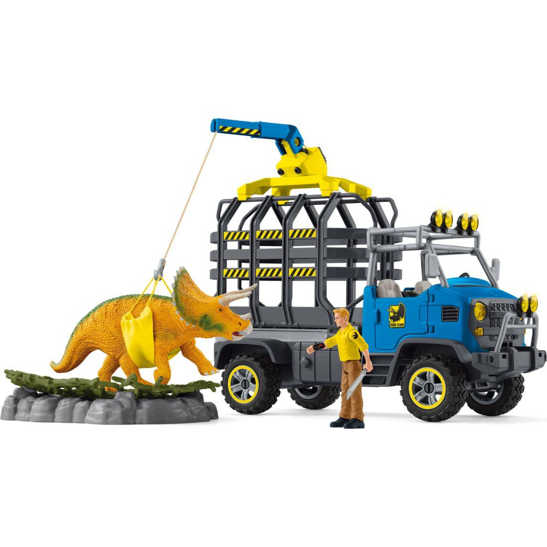 Schleich Dinosaurs: Dino Transport Mission – 13Pc Dinosaur Toy Playset | Toy Figures & Playsets Imaginative Learning Multi