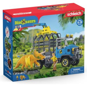 Schleich Dinosaurs: Dino Transport Mission – 13Pc Dinosaur Toy Playset | Toy Figures & Playsets Imaginative Learning Multi